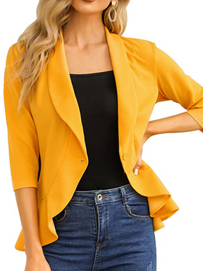 Open Front Work Office Cardigan Suit Jacket