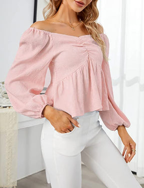 Long Sleeve Casual Babydoll Tops