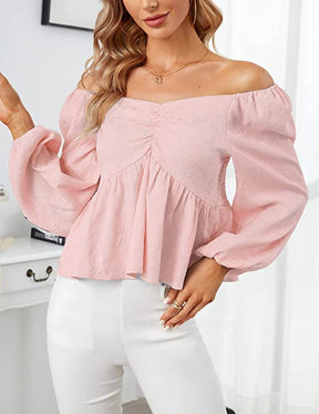 Long Sleeve Casual Babydoll Tops