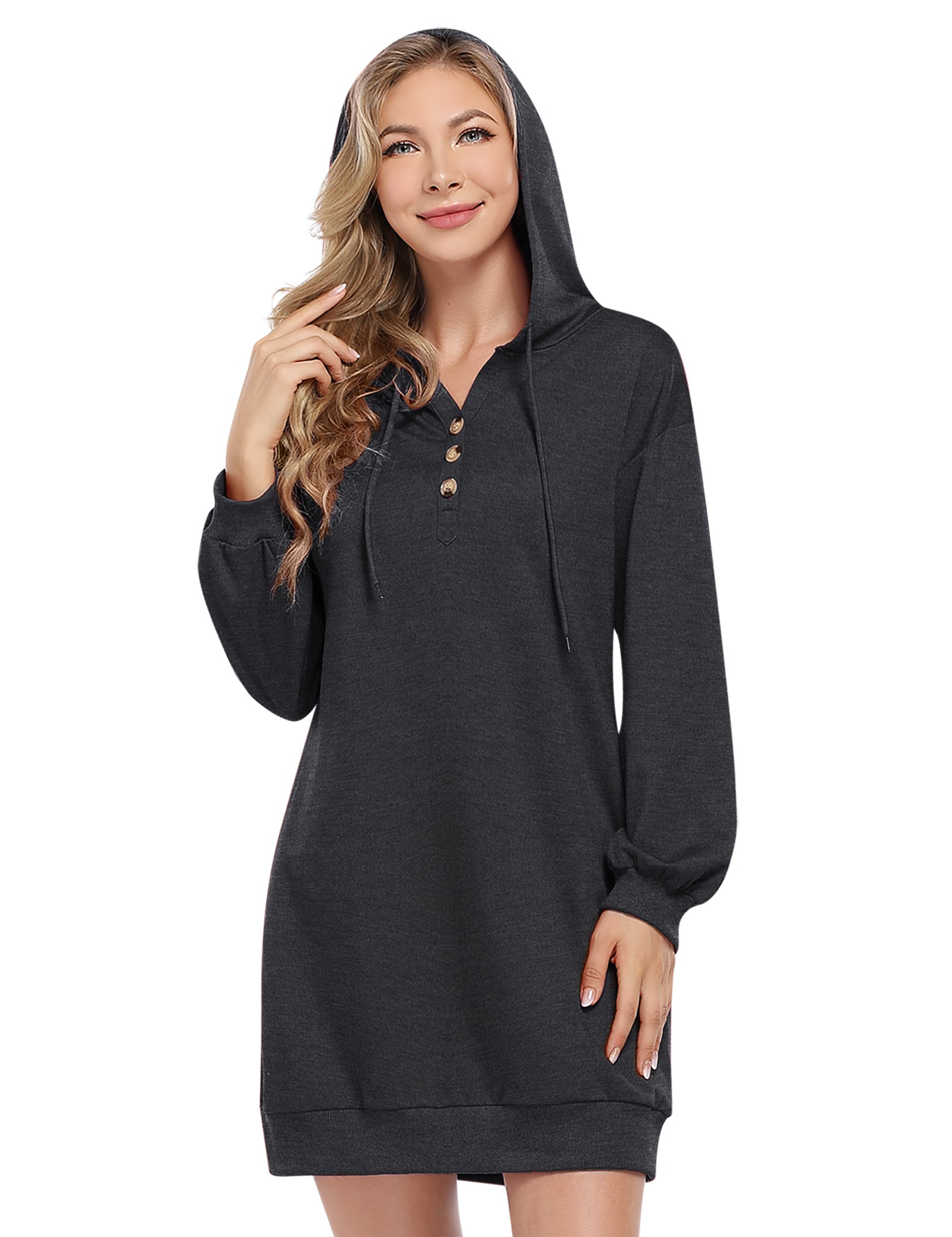 Women Hoodies Dress Long Sleeve